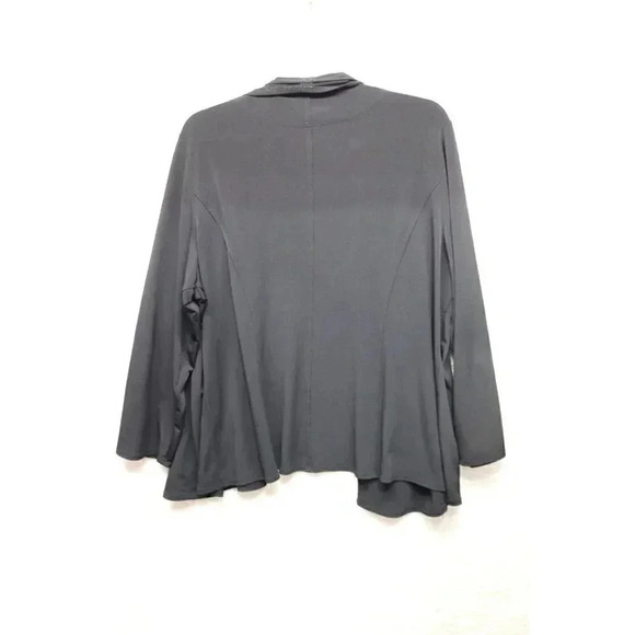Chico's Women's Black Open Cardigan-3/4 Sleeves-Size 3 or XL - Picture 4 of 5